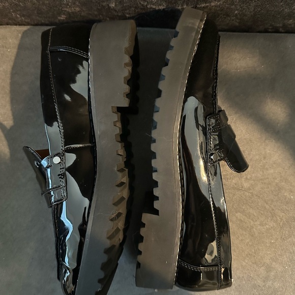 Franco Sarto Black Patent Leather Cassandra Penny Loafers - Picture 5 of 8